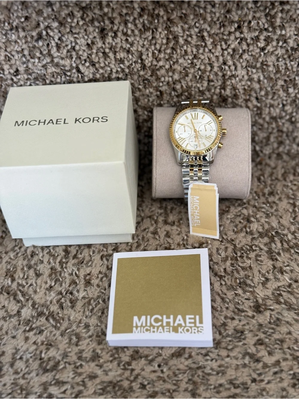 Michael Kors women’s  Two-Tone Gold and Silver Stainless Steel Chronograph